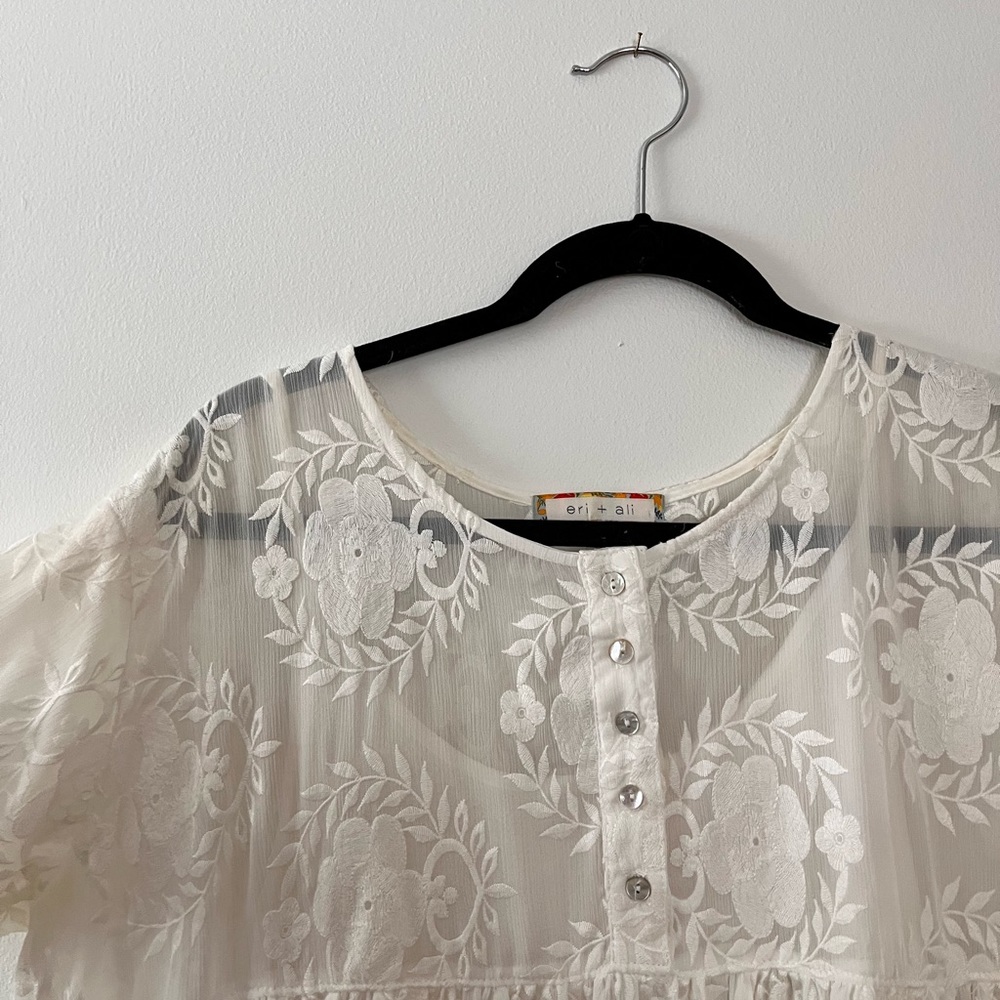 Anthropologie dress, size small, creamy white